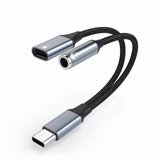 מתאם USB Type C זכר ל-AUX נקבה כולל טעינה עד 60W לסמארטפונים ללא שקע אוזניות מתאם USB Type C זכר ל-AUX נקבה כולל טעינה עד 60W לסמארטפונים ללא שקע אוזניות