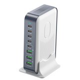 מטען שולחני 200W GaN עם 8 יציאות USB-C / USB-A – תחנת טעינה למחשב נייד וסמארטפונים מטען שולחני 200W GaN עם 8 יציאות USB-C / USB-A – תחנת טעינה למחשב נייד וסמארטפונים