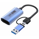 לוכד וידאו HDMI בחיבור USB3.0 או חיבור TYPE C - איכות 1080P - כולל סטרימינג לוכד וידאו HDMI בחיבור USB3.0 או חיבור TYPE C - איכות 1080P - כולל סטרימינג