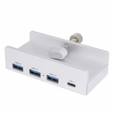מפצל USB 3.0 איכותי בתצורת קליפ עם 3 שקעי USB ושקע TYPE C - ניתן לחבר למסך או שולחן - גוף אלומיניום מפצל USB 3.0 איכותי בתצורת קליפ עם 3 שקעי USB ושקע TYPE C - ניתן לחבר למסך או שולחן - גוף אלומיניום