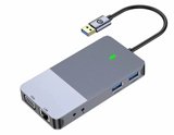 תחנת עגינה DISPLAYLINK עד 3 מסכים | 11 ב-1 | מתאים ל MACBOOK ו WINDOWS תחנת עגינה DISPLAYLINK עד 3 מסכים | 11 ב-1 | מתאים ל MACBOOK ו WINDOWS