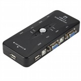 קופסת מיתוג VGA KVM מ-4 מחשבים לעמדת עבודה אחת VGA + USB קופסת מיתוג VGA KVM מ-4 מחשבים לעמדת עבודה אחת VGA + USB