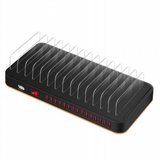 מטען שולחני | תחנת טעינה 180W עם 15 יציאות USB-A – טעינה סימולטנית למשרדים, מוסדות ועמדות שירות מטען שולחני | תחנת טעינה 180W עם 15 יציאות USB-A – טעינה סימולטנית למשרדים, מוסדות ועמדות שירות