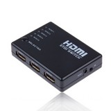 מתג מפצל בורר 5 כניסות HDMI 1080p - כולל שלט רחוק מתג מפצל בורר 5 כניסות HDMI 1080p - כולל שלט רחוק