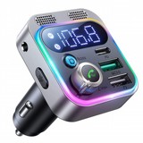משדר FM ומקלט בלוטוס משולבים במטען USB לרכב - צג דיגיטלי - כולל מטען מהיר 48W משדר FM ומקלט בלוטוס משולבים במטען USB לרכב - צג דיגיטלי - כולל מטען מהיר 48W