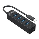 מפצל USB TYPE C ל 4 חיבורי USB3.0 של ORICO - ניתן לחבר לספק כוח מפצל USB TYPE C ל 4 חיבורי USB3.0 של ORICO - ניתן לחבר לספק כוח